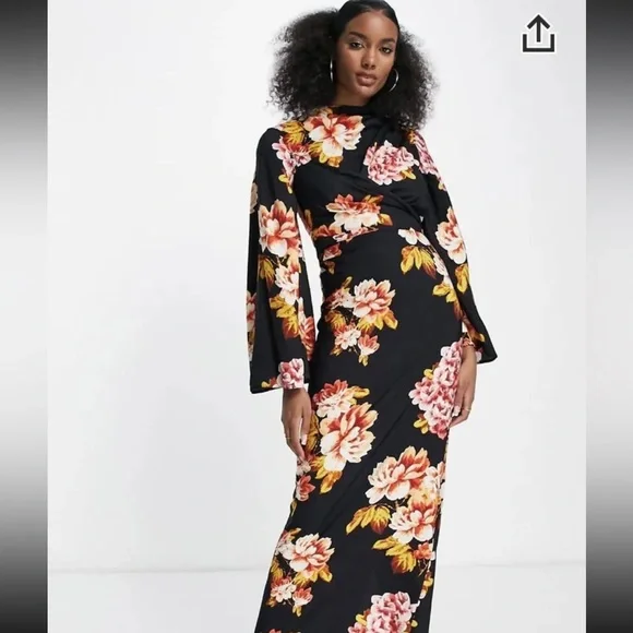 chinese dress ladies Amani Modest Embellished Sequin Maxi Dress